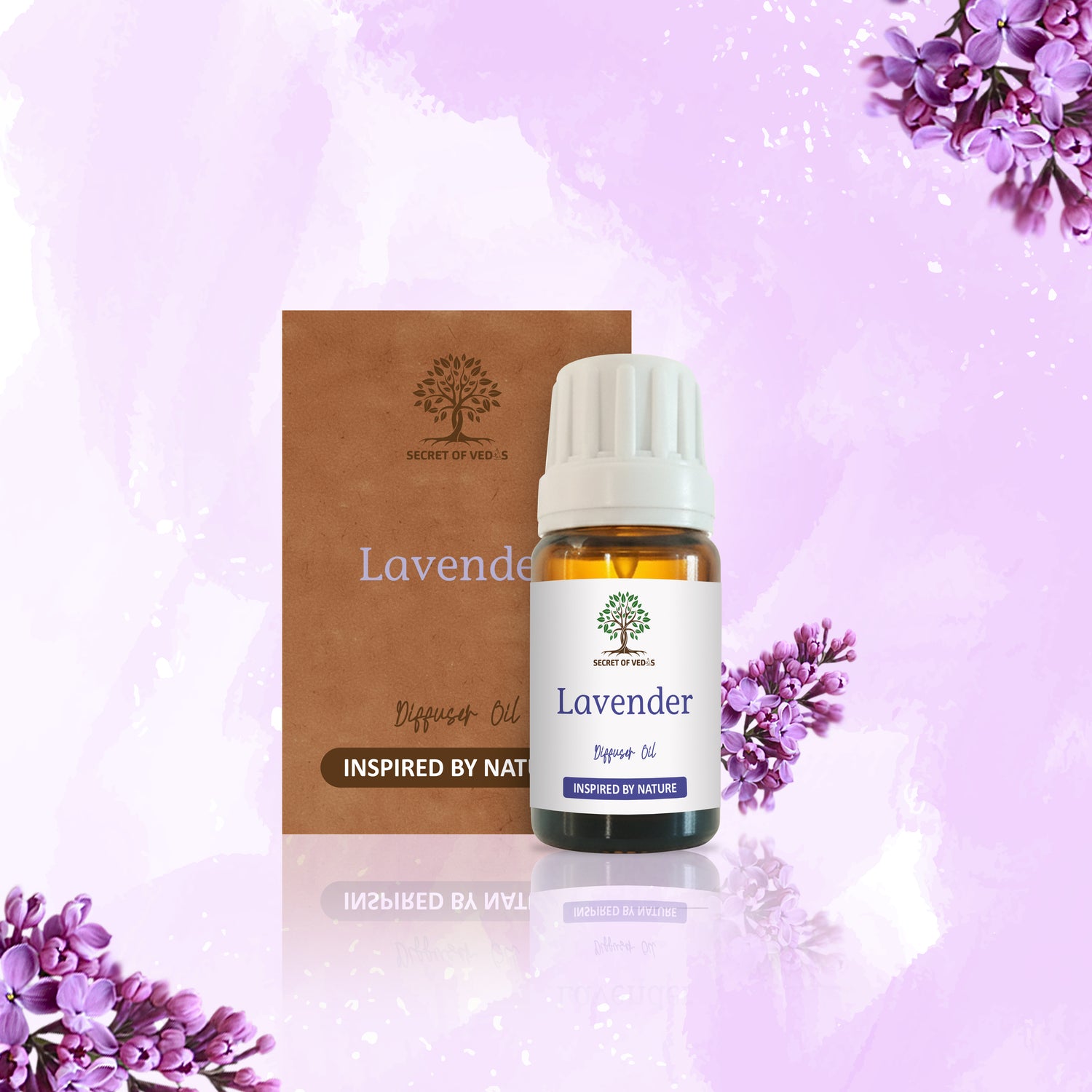 Lavender Diffuser Oil 10ml – Alcohol-Free Home Fragrance, Gift-Ready Box