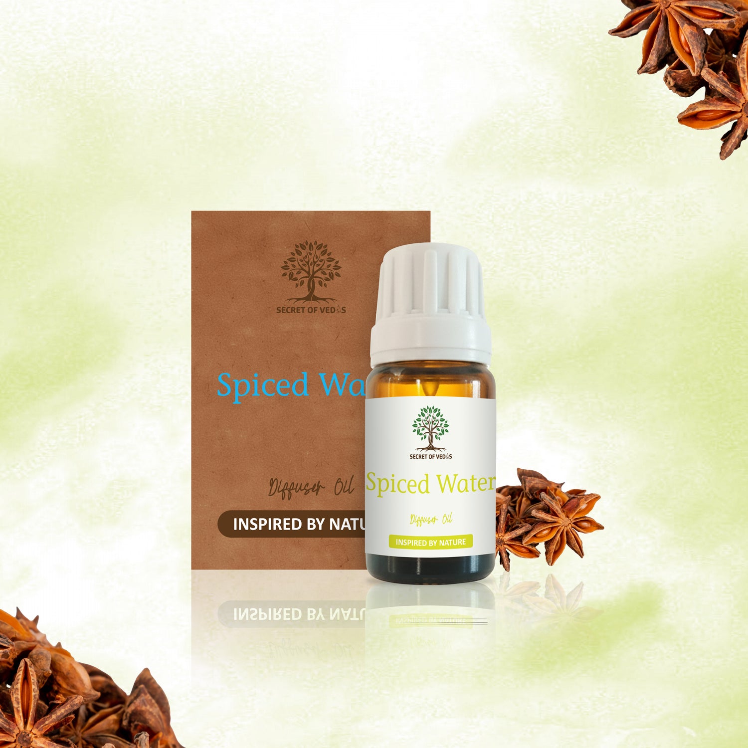 Spiced Water Diffuser Oil 10ml – Alcohol-Free Home Fragrance, Gift-Ready Box