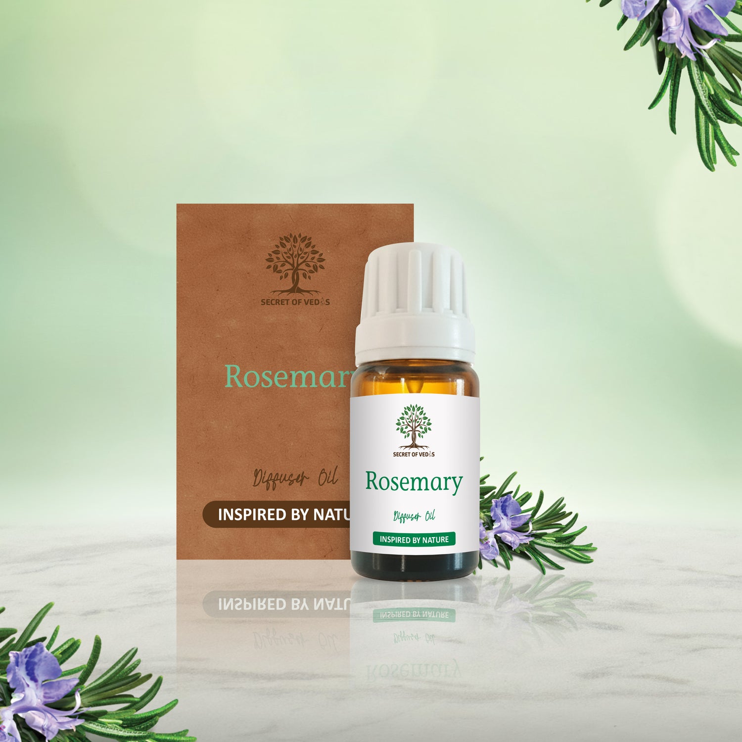 Rosemary Diffuser Oil 10ml – Alcohol-Free Home Fragrance, Gift-Ready Box