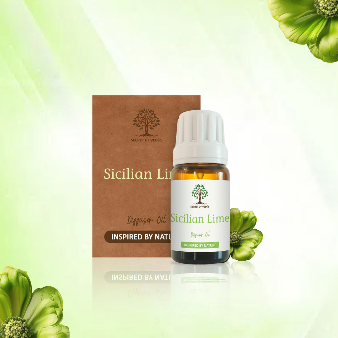 Sicilian Lime Diffuser Oil 10ml – Alcohol-Free Home Fragrance, Gift-Ready Box