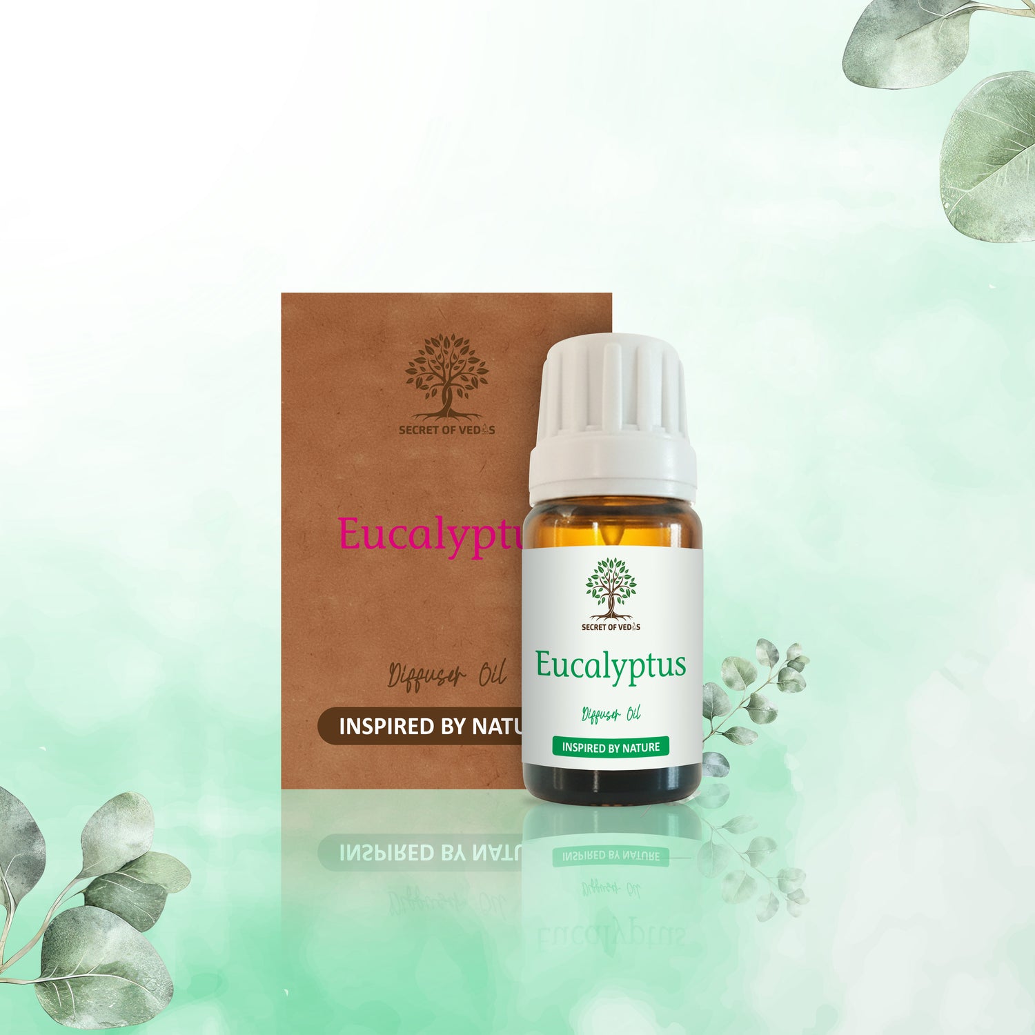 Eucalyptus Diffuser Oil 10ml – Alcohol-Free Home Fragrance, Gift-Ready Box