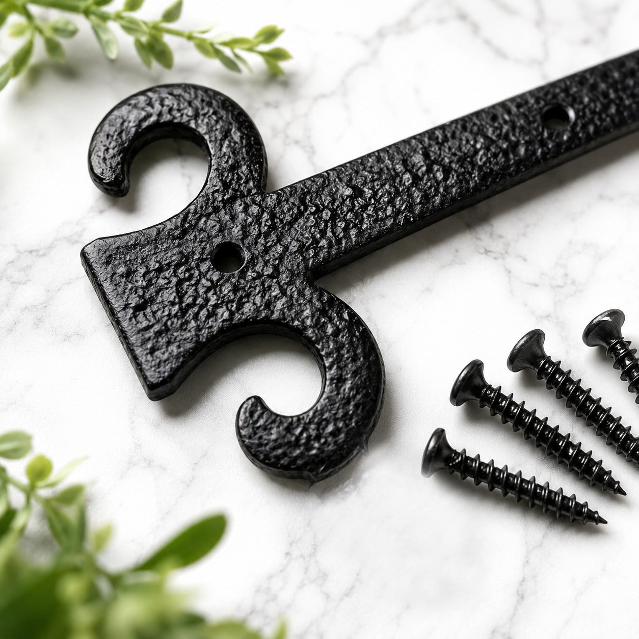 Dimensions of 400mm Fleur De Lys decorative dummy hinge