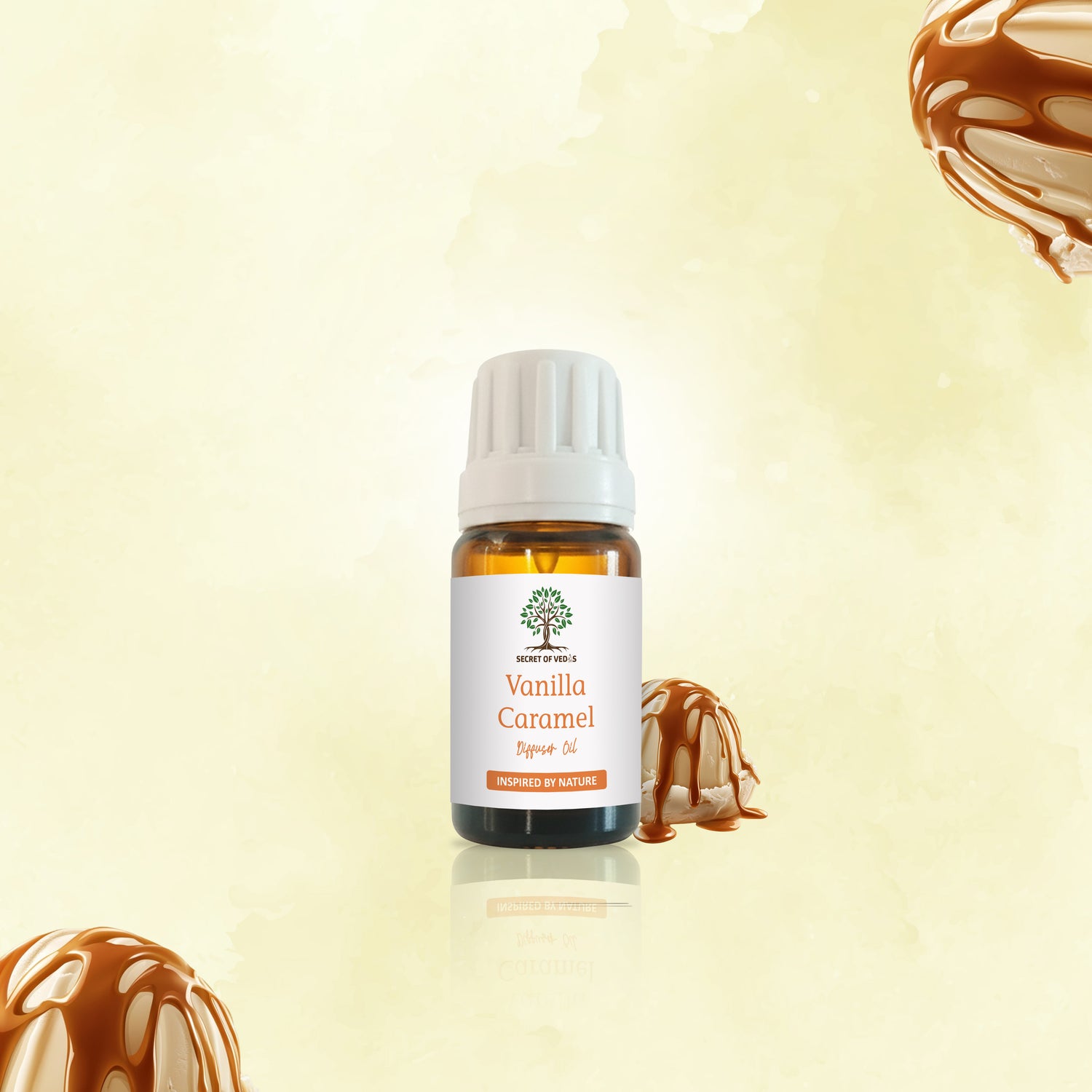 Vanilla Caramel Diffuser Oil 10ml – Alcohol-Free Home Fragrance, Gift-Ready Box