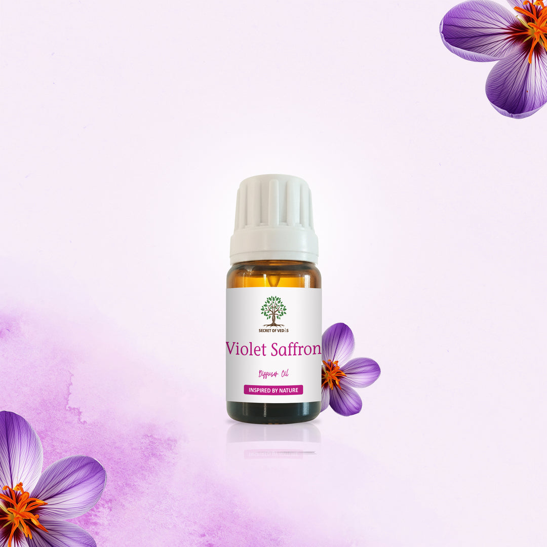 Violet Saffron Diffuser Oil 10ml – Alcohol-Free Home Fragrance, Gift-Ready Box