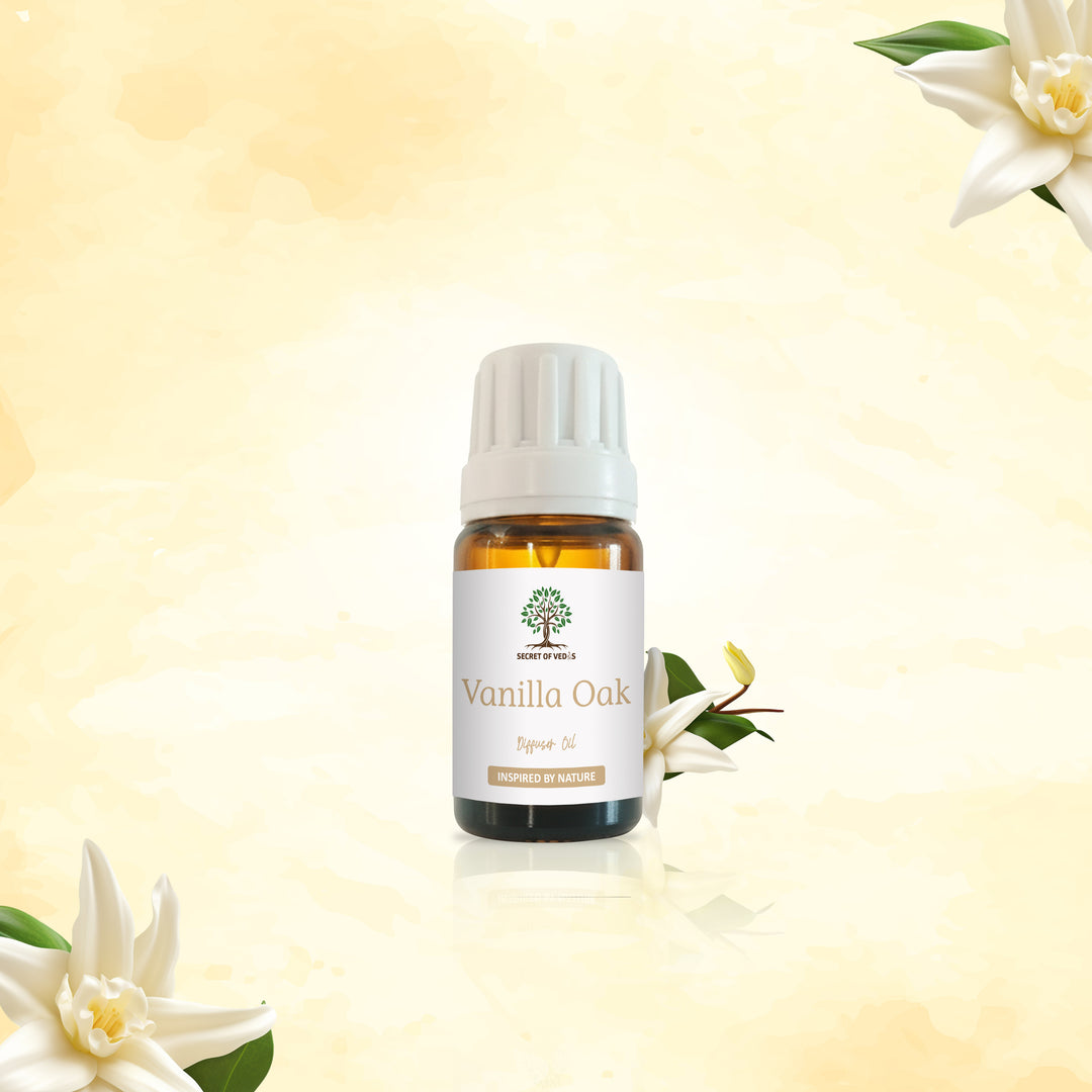 Vanilla Oak Diffuser Oil 10ml – Alcohol-Free Home Fragrance, Gift-Ready Box