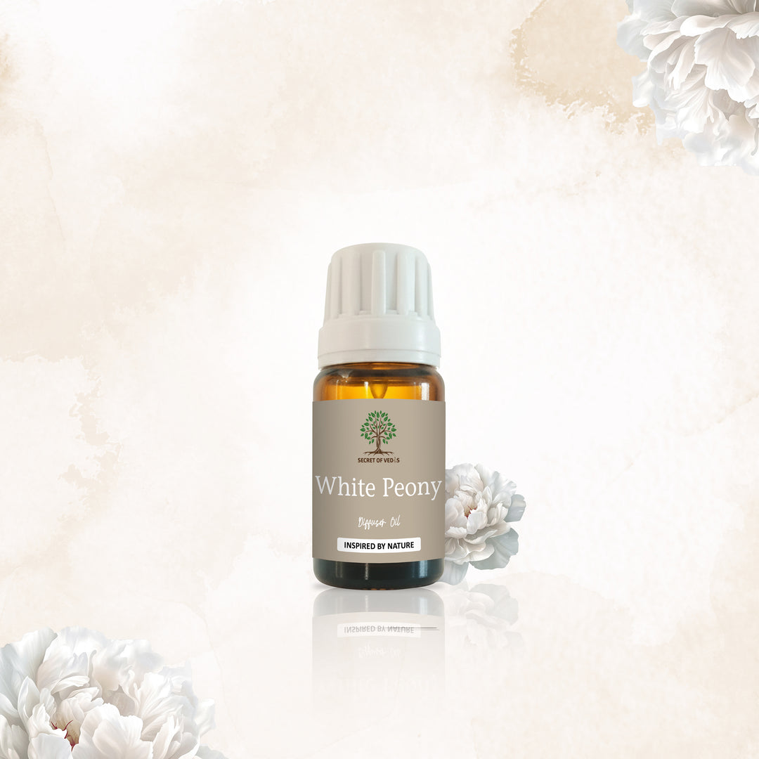 White Peony Diffuser Oil 10ml – Alcohol-Free Home Fragrance, Gift-Ready Box