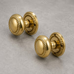 Georgian brass mortice door knobs suitable for compatible mortice locks and latches