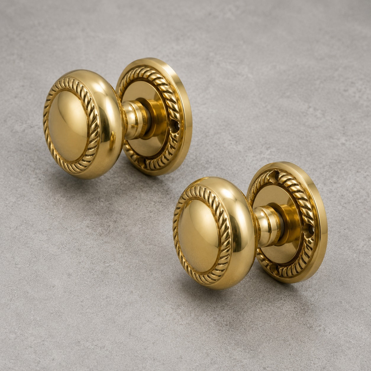 Georgian brass mortice door knobs suitable for compatible mortice locks and latches