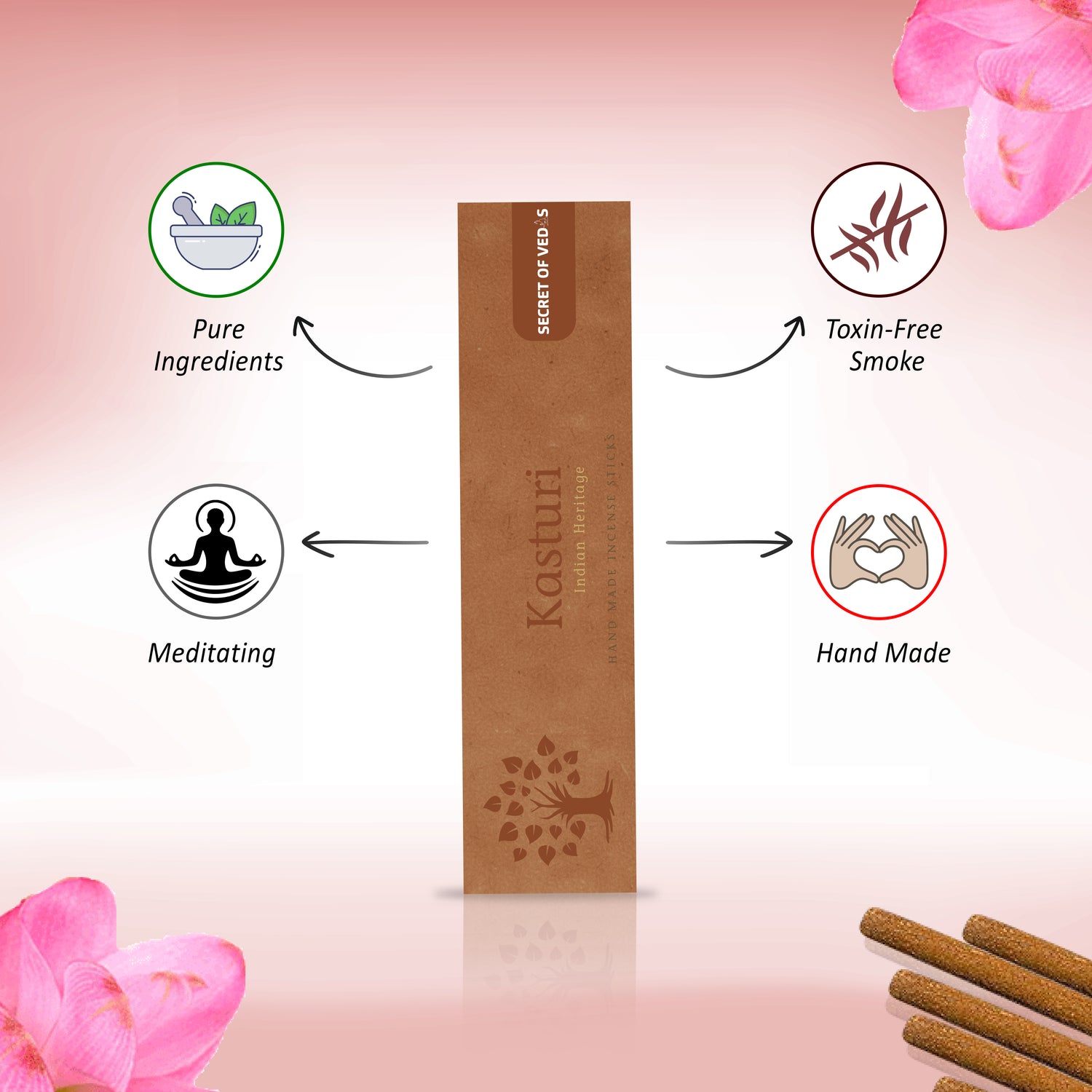 Kasturi Incense Sticks – Warm Musky Home Fragrance