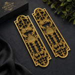 Side profile of antique solid brass door finger plate