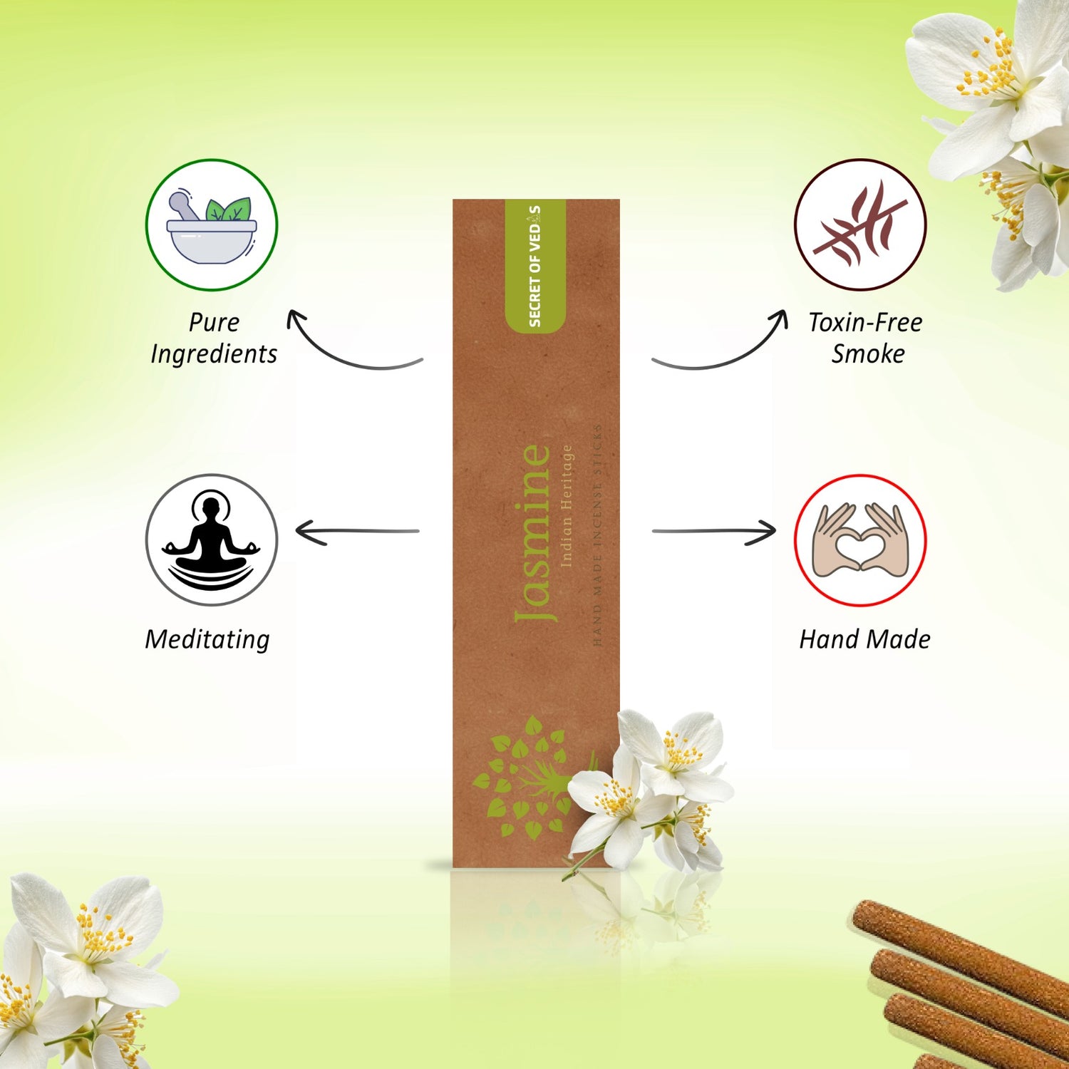Jasmine Incense Sticks – Soft Floral Home Fragrance