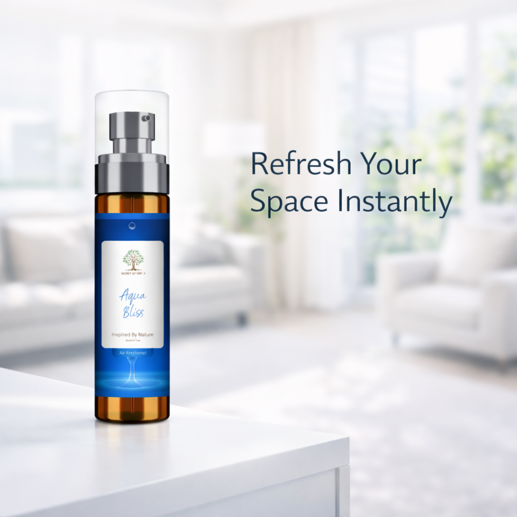 Aqua air freshener clean home lifestyle UK room spray fresh bright interior