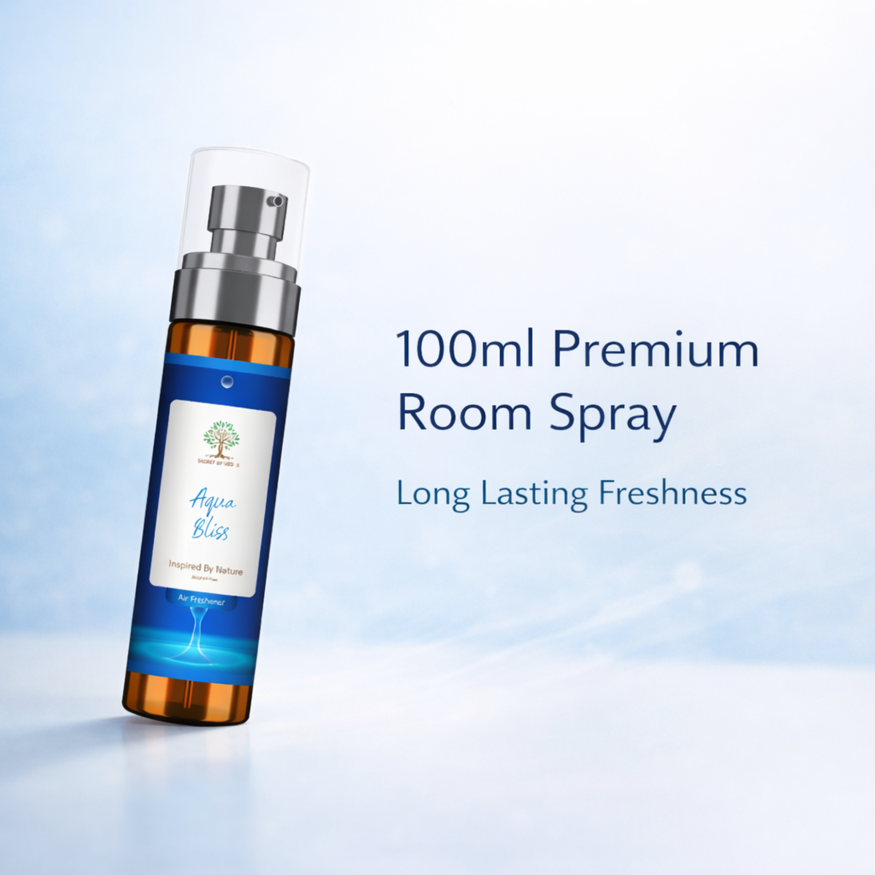 Aqua air freshener 100ml premium room spray long lasting fresh scent UK
