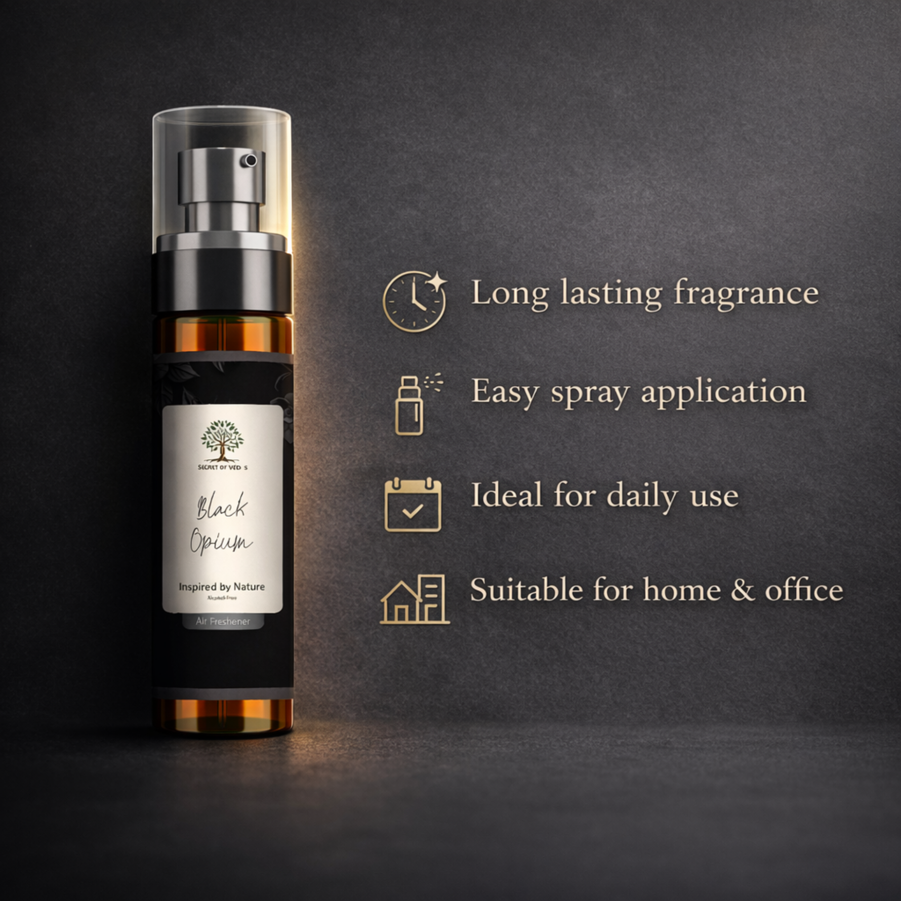 Black opium air freshener benefits long lasting luxury spray home fragrance UK