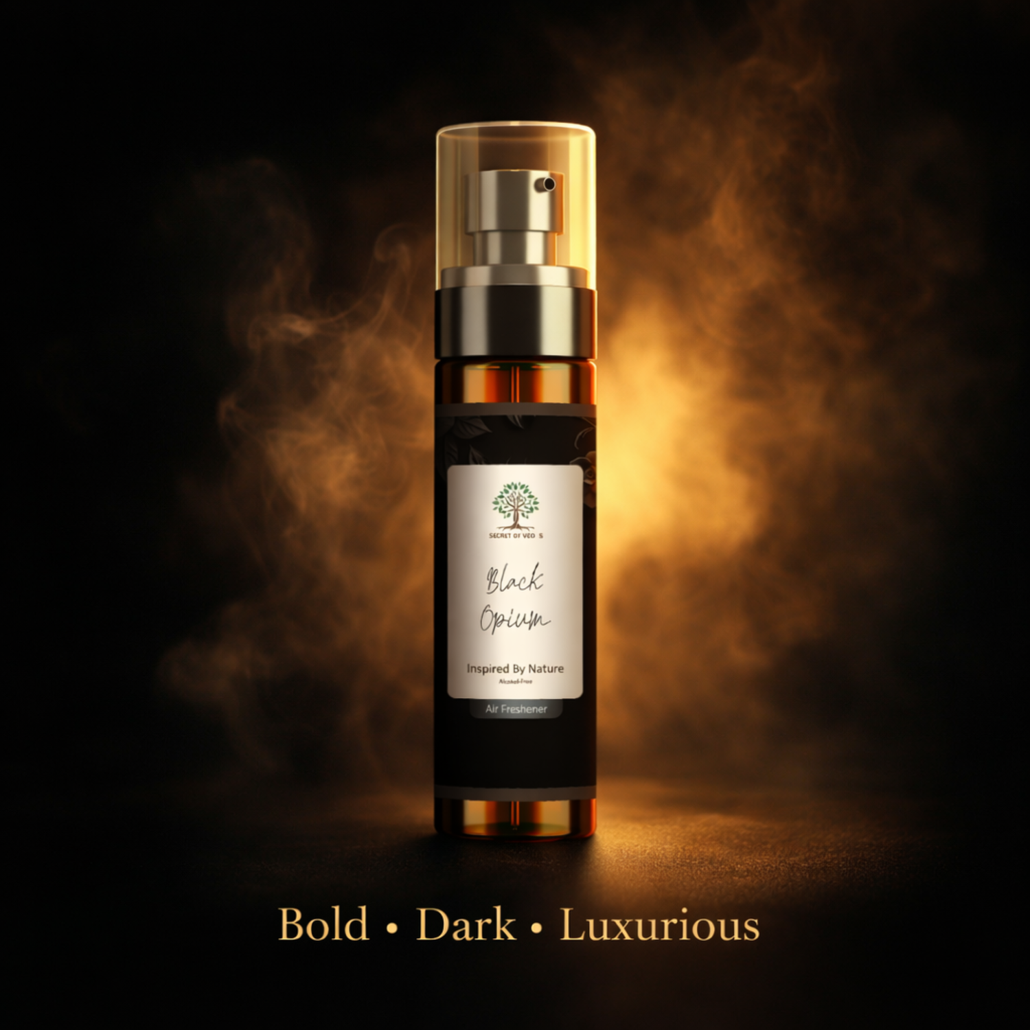 Black opium room spray dark luxury fragrance black gold aesthetic UK