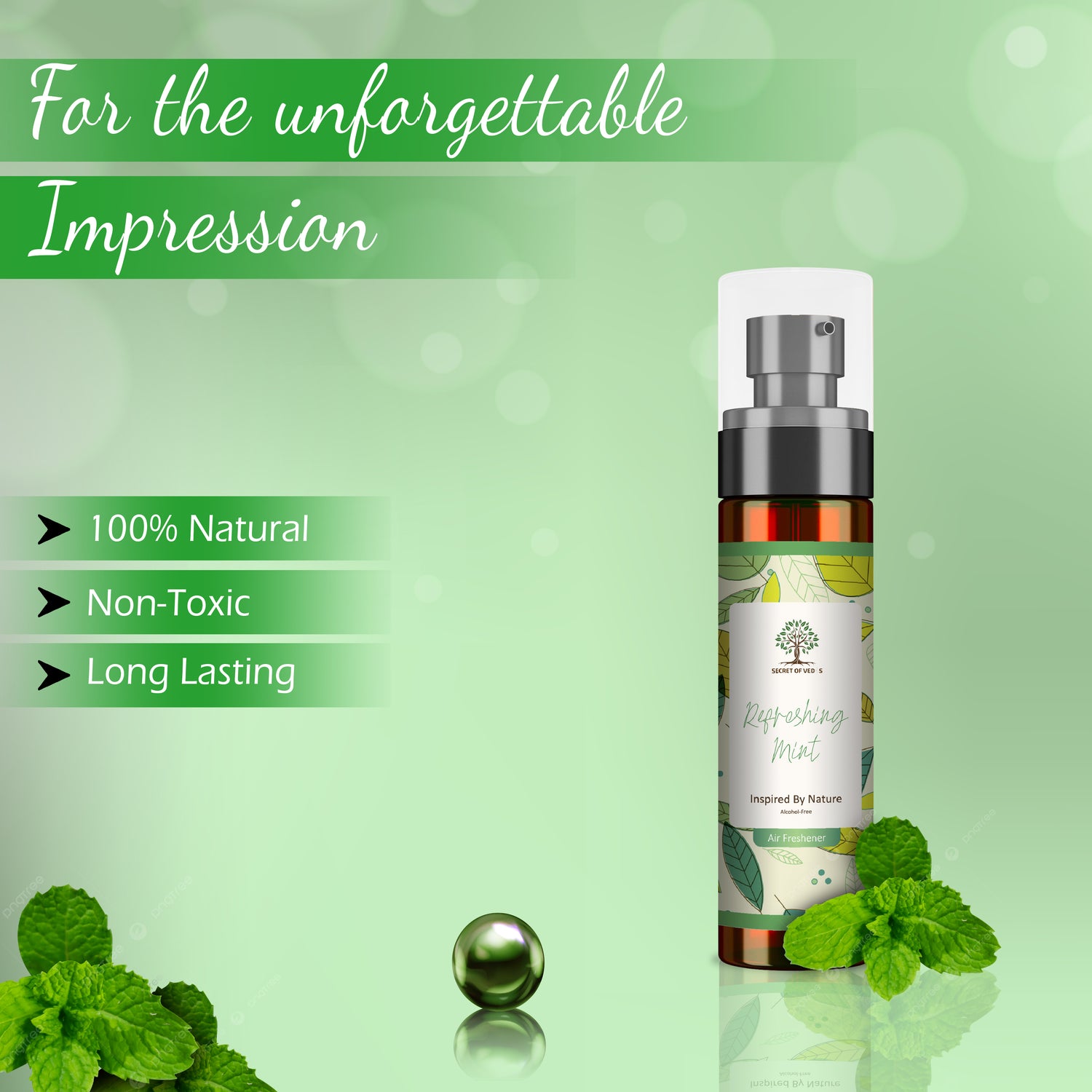 Refreshing Mint Alcohol-Free Air Freshener Spray 100ml