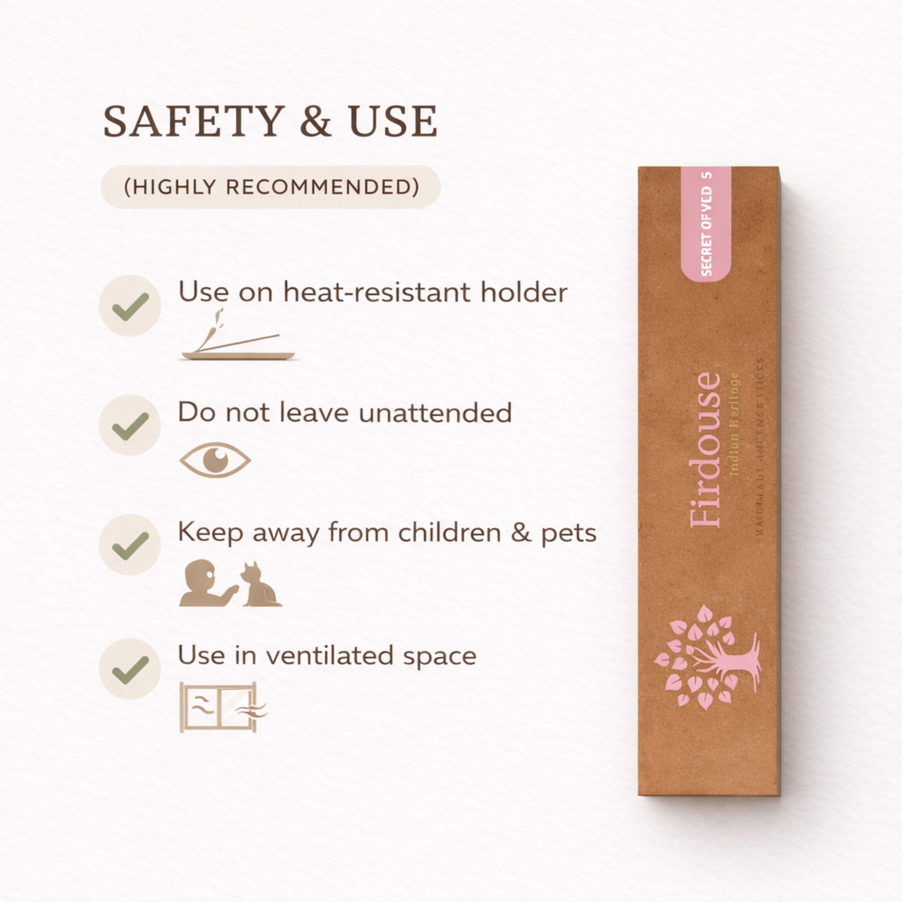 Firdouse incense sticks elegant oriental home fragrance for a rich and luxurious atmosphere