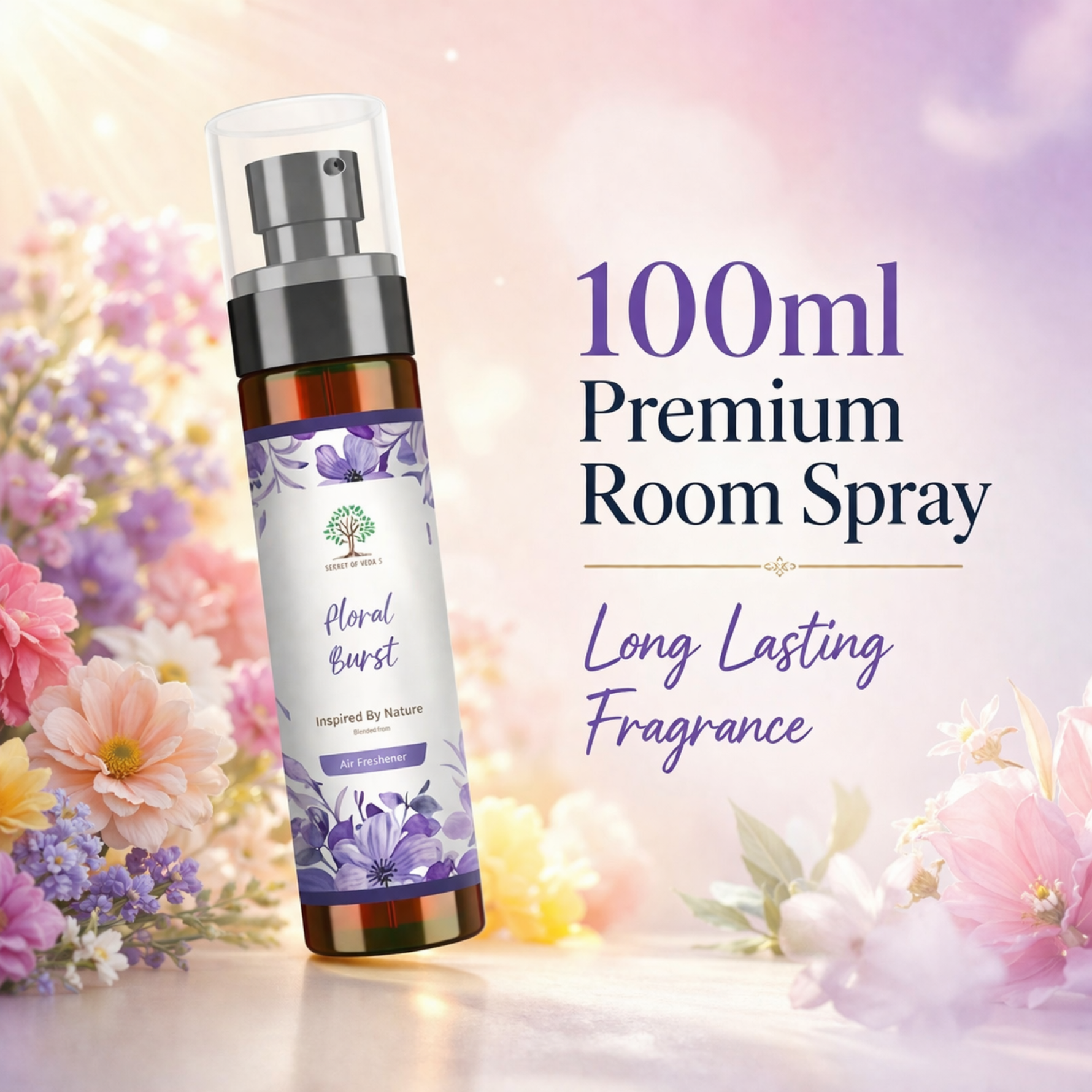 Floral burst air freshener 100ml premium mixed floral room spray UK