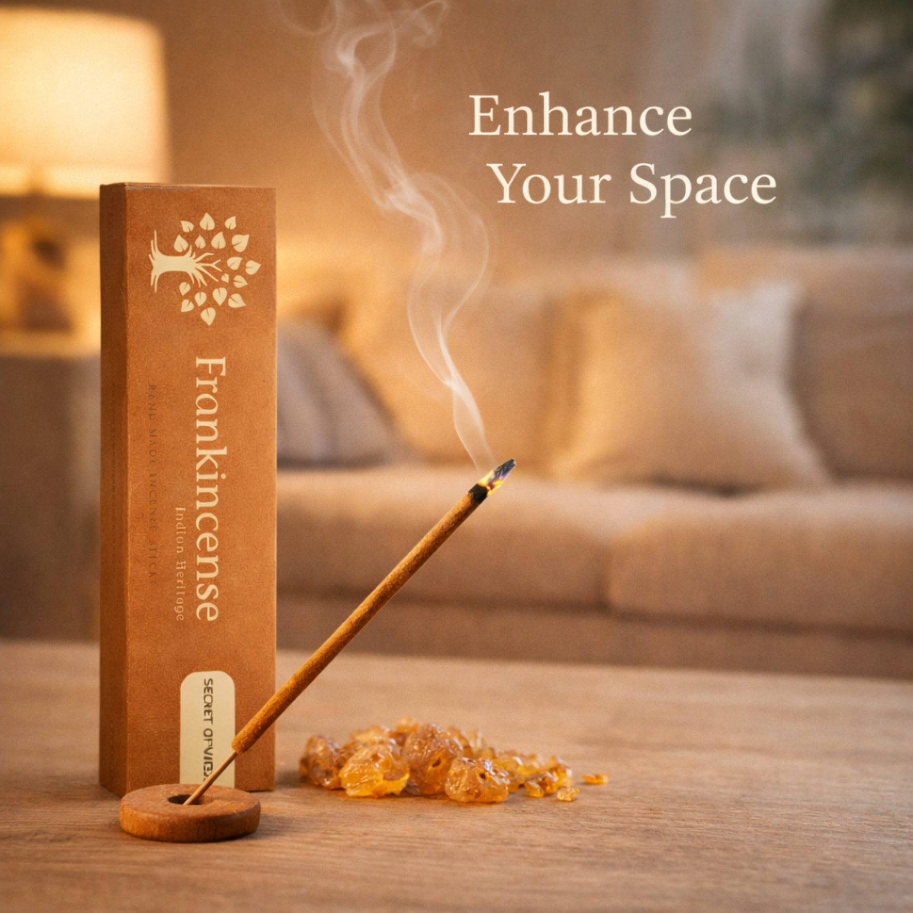 Frankincense incense burning lifestyle calm home UK resin agarbatti