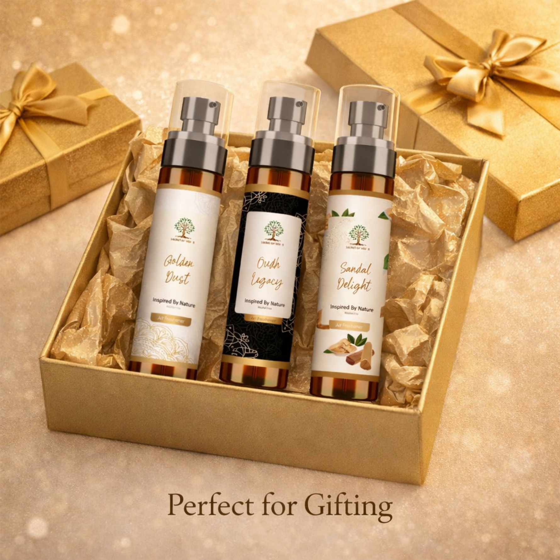 Golden dust air freshener gift set luxury home fragrance UK premium