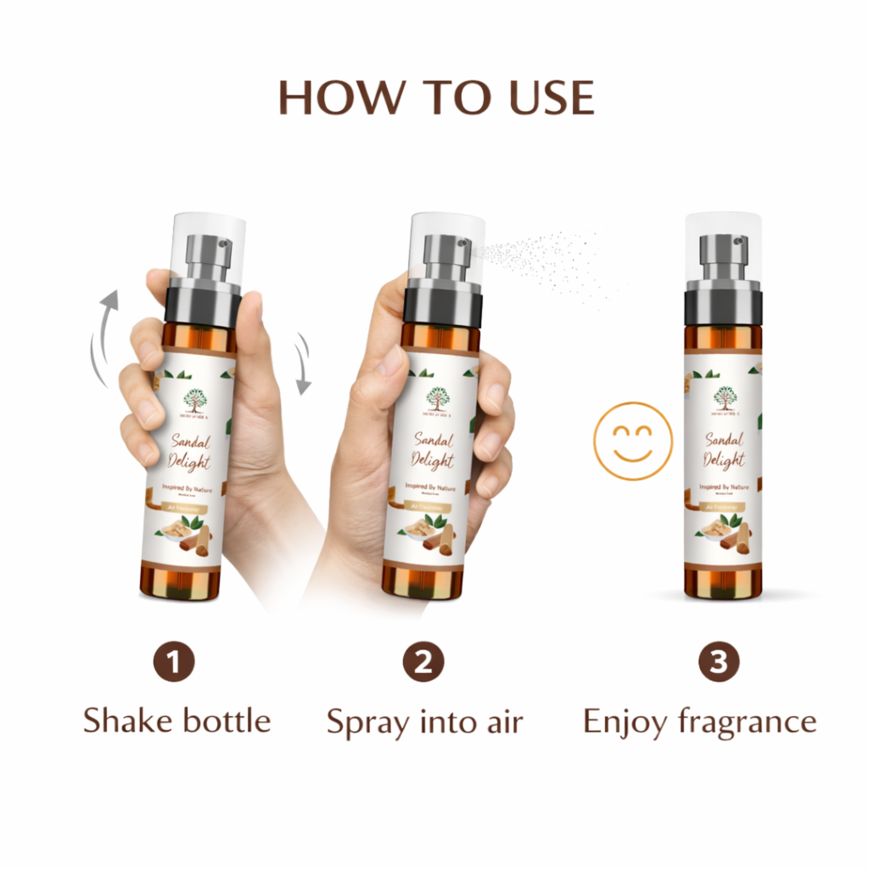 How to use sandalwood air freshener spray step by step instructions UK