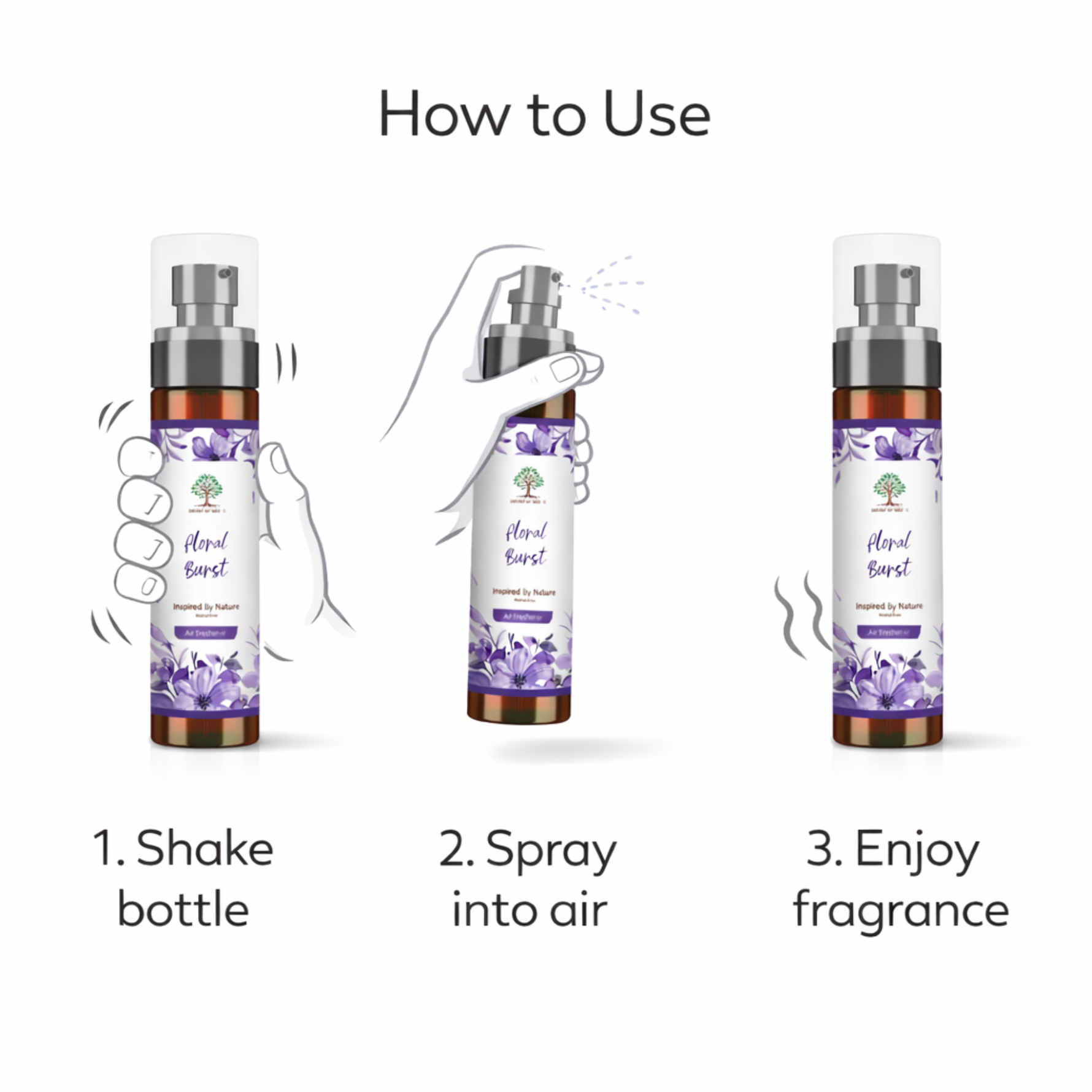 How to use floral air freshener spray step by step instructions UK