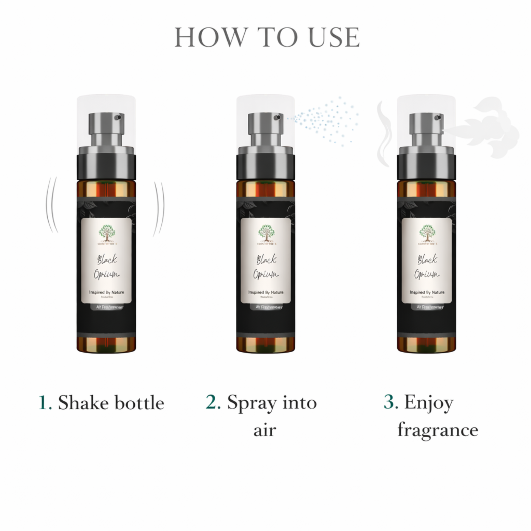 How to use black opium air freshener spray step by step instructions UK
