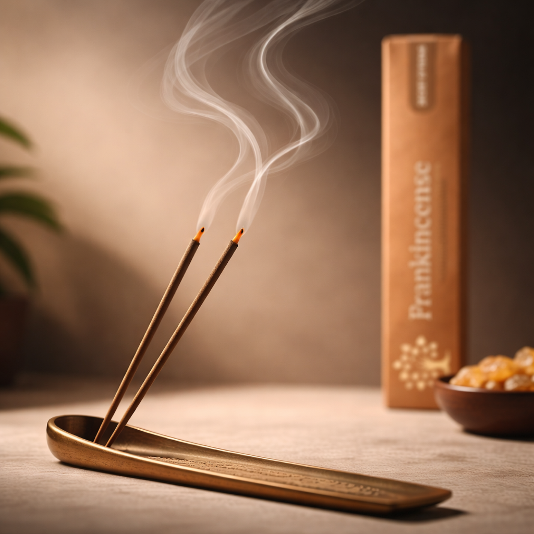 Incense sticks burning with smoke calming home fragrance agarbatti UK