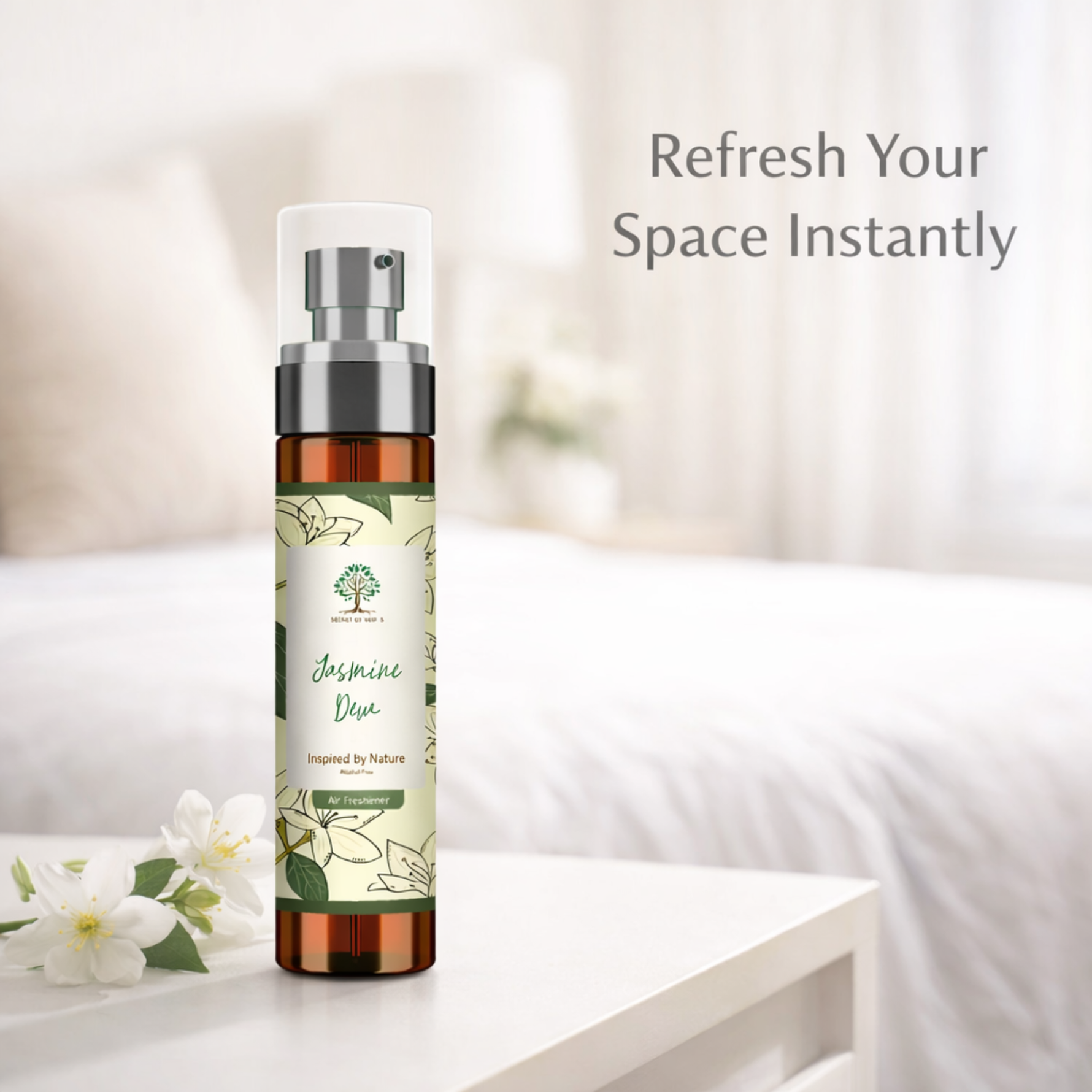 Jasmine air freshener bedroom use UK floral home fragrance spray fresh space