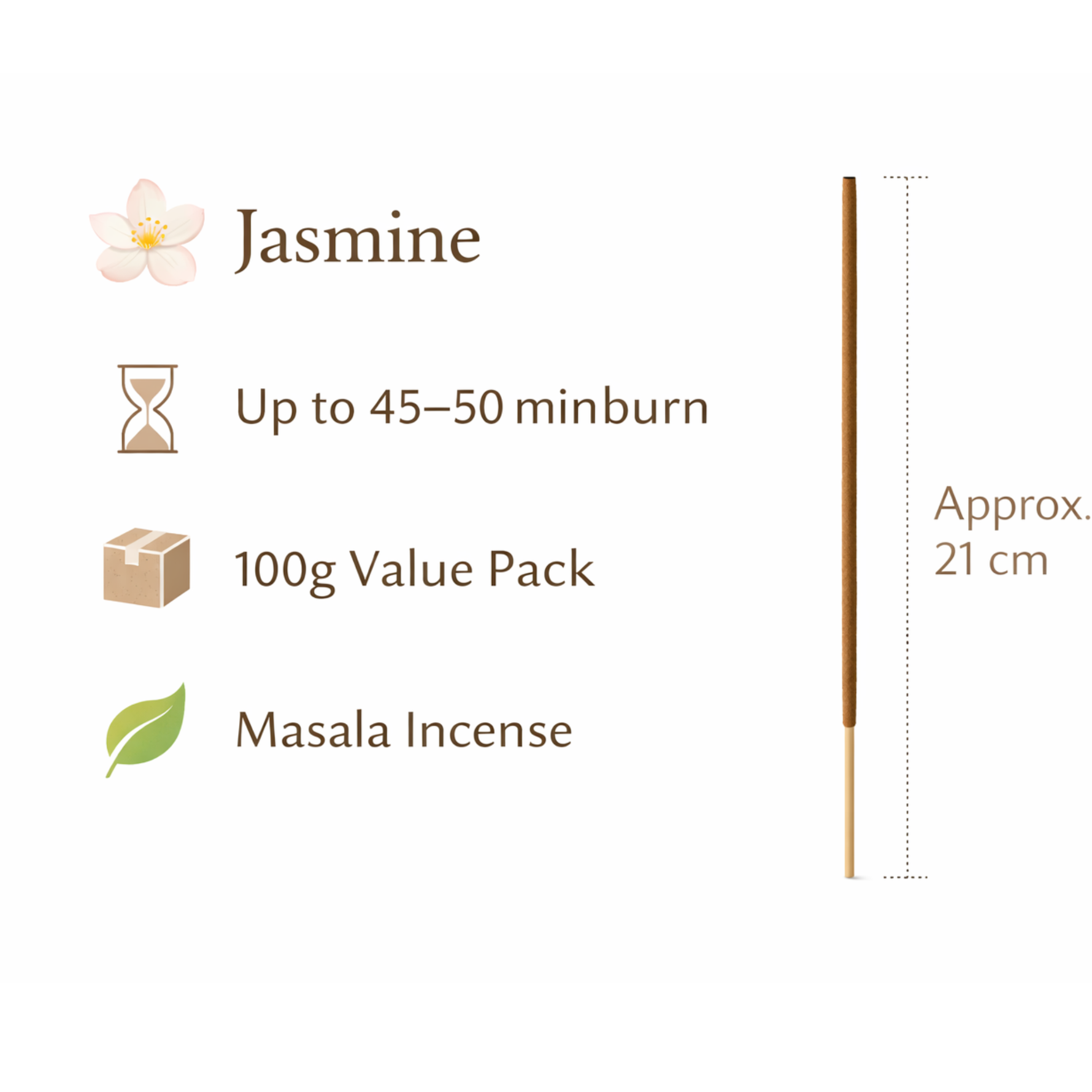 Jasmine incense sticks soft floral home fragrance for a gentle and calming atmosphere