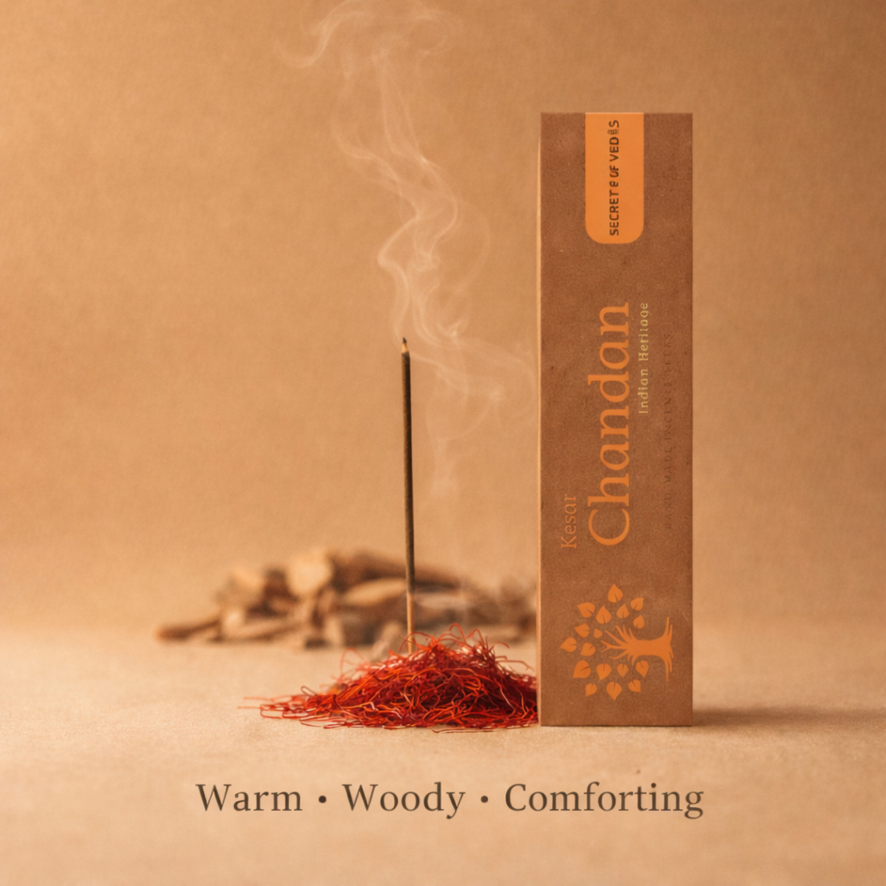 Kesar chandan incense sticks warm woody home fragrance for a rich and inviting atmosphere