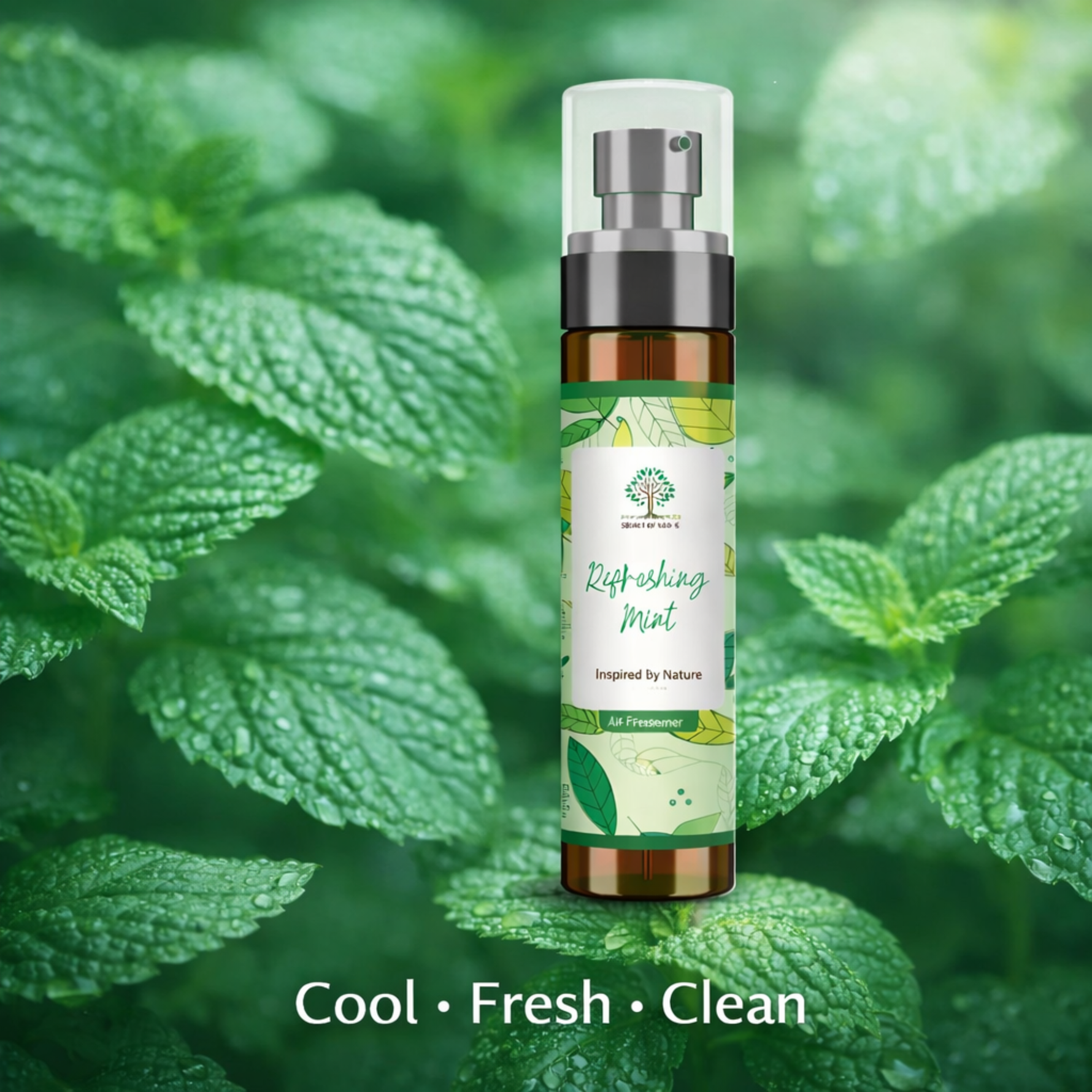 Refreshing mint room spray fresh green leaves cooling scent home fragrance UK