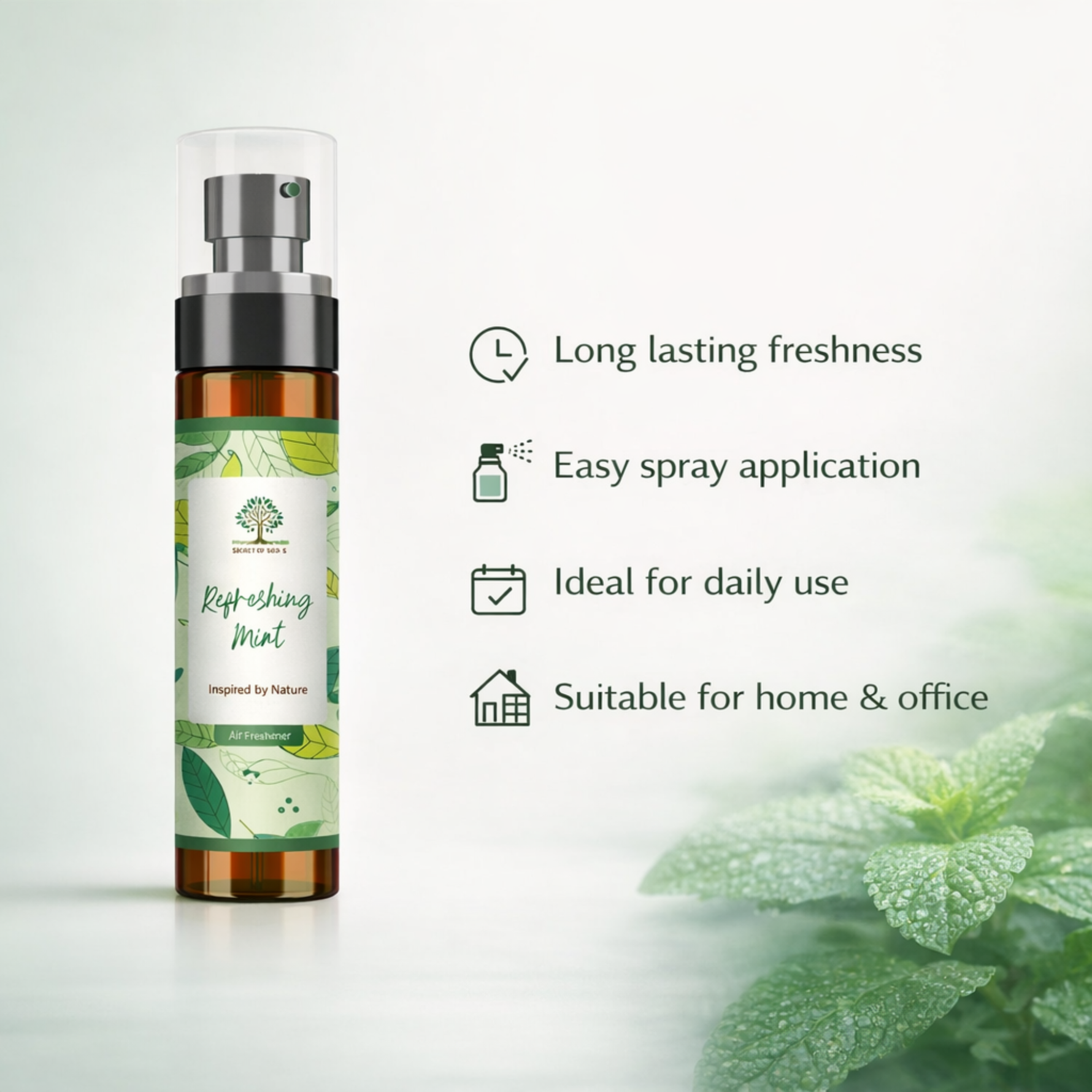Refreshing mint air freshener benefits cooling spray fresh home fragrance UK