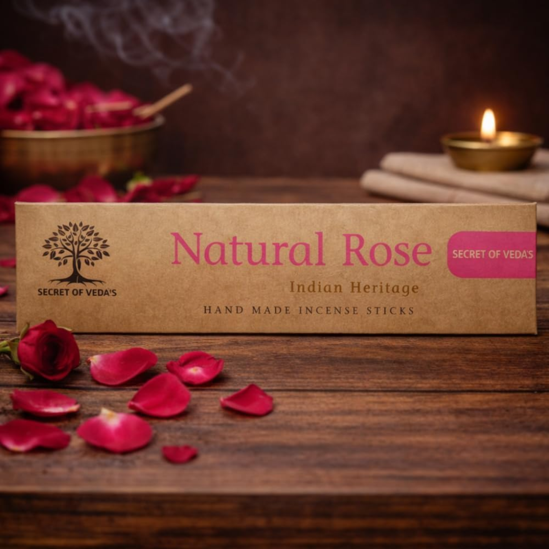 Natural rose incense sticks soft floral home fragrance for a delicate and elegant atmosphere