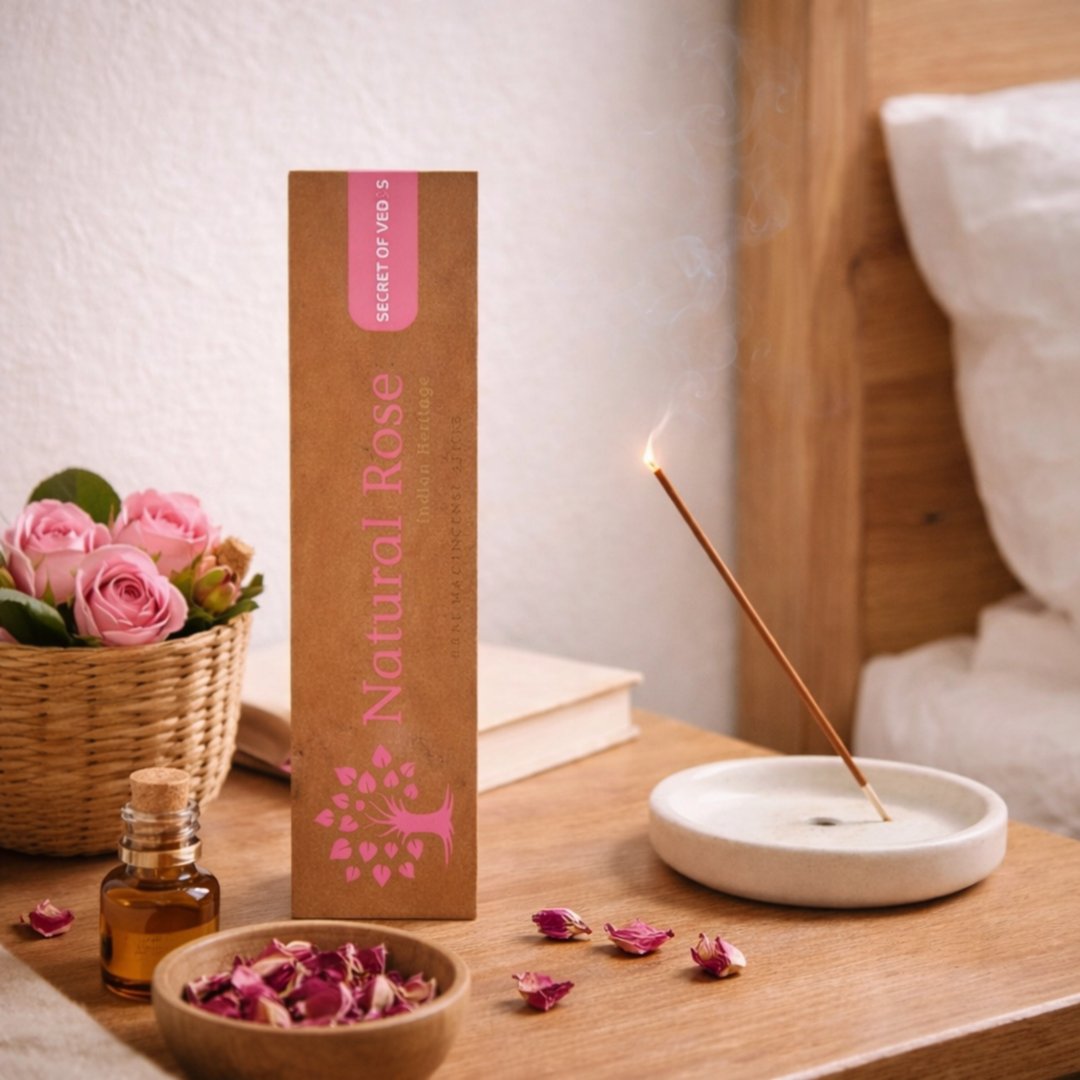 Natural rose incense sticks soft floral home fragrance for a delicate and elegant atmosphere