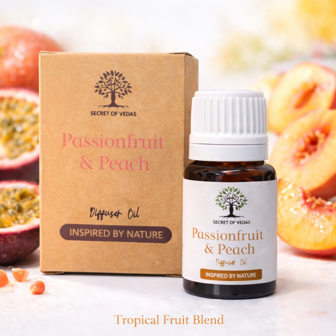 Passionfruit peach diffuser oil with tropical fruits bright home fragrance UK