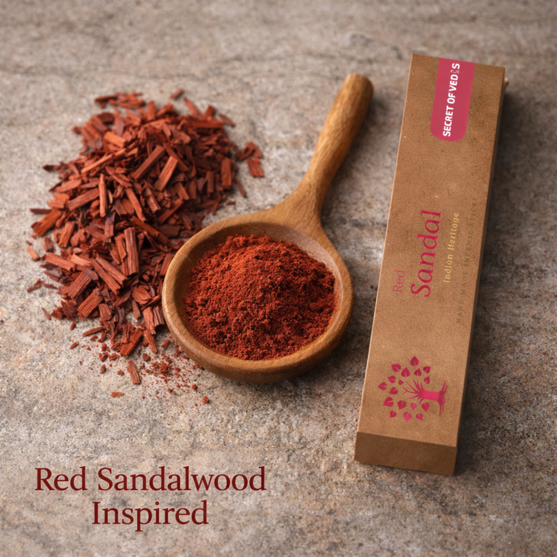 Red sandal incense sticks warm woody home fragrance for a rich and calming atmosphere