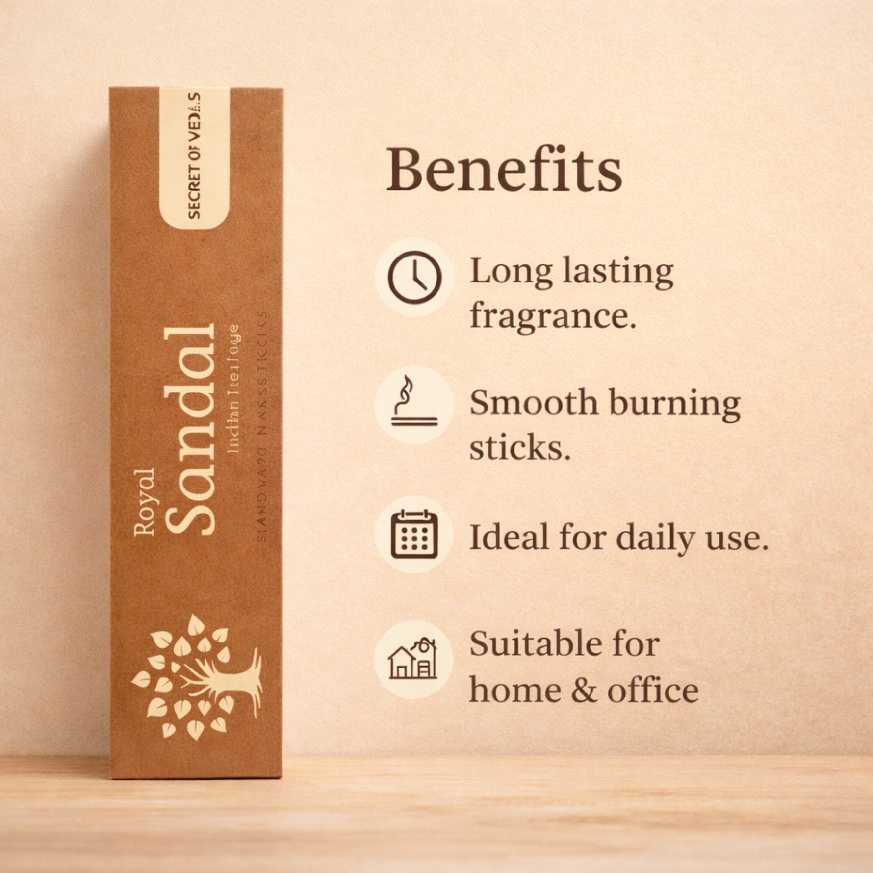 Royal sandal incense benefits long lasting sandalwood agarbatti UK