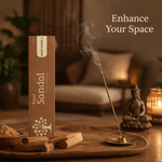 Royal sandal incense burning living room UK warm home fragrance agarbatti