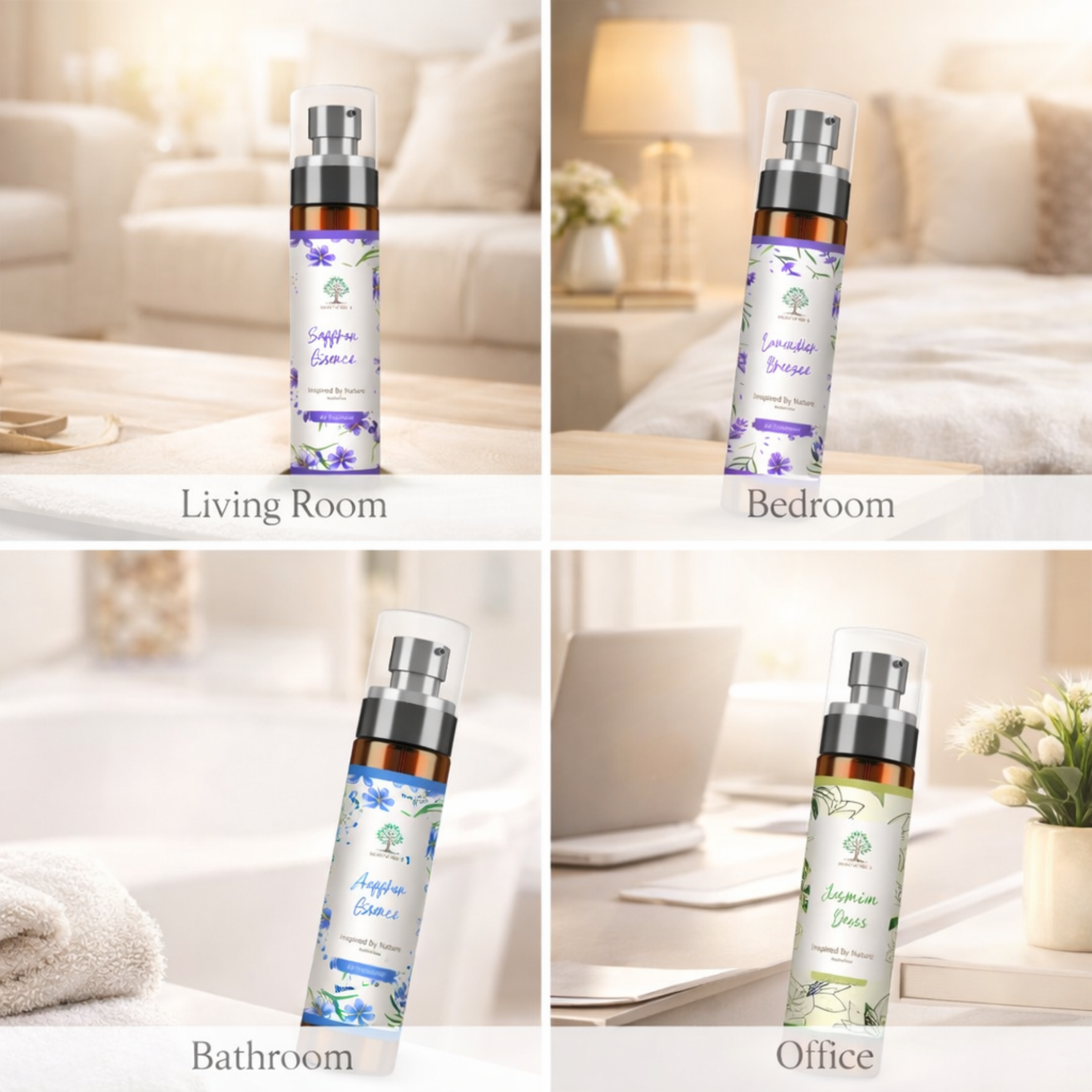 Saffron breeze room spray multi room use living bedroom bathroom office UK