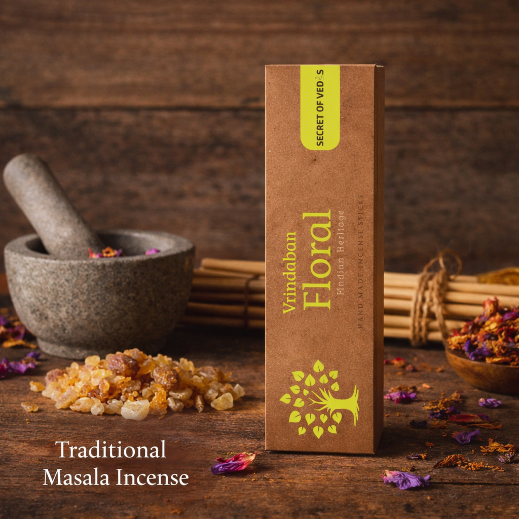 Vrindaban floral incense sticks soft floral home fragrance for a gentle and uplifting atmosphere