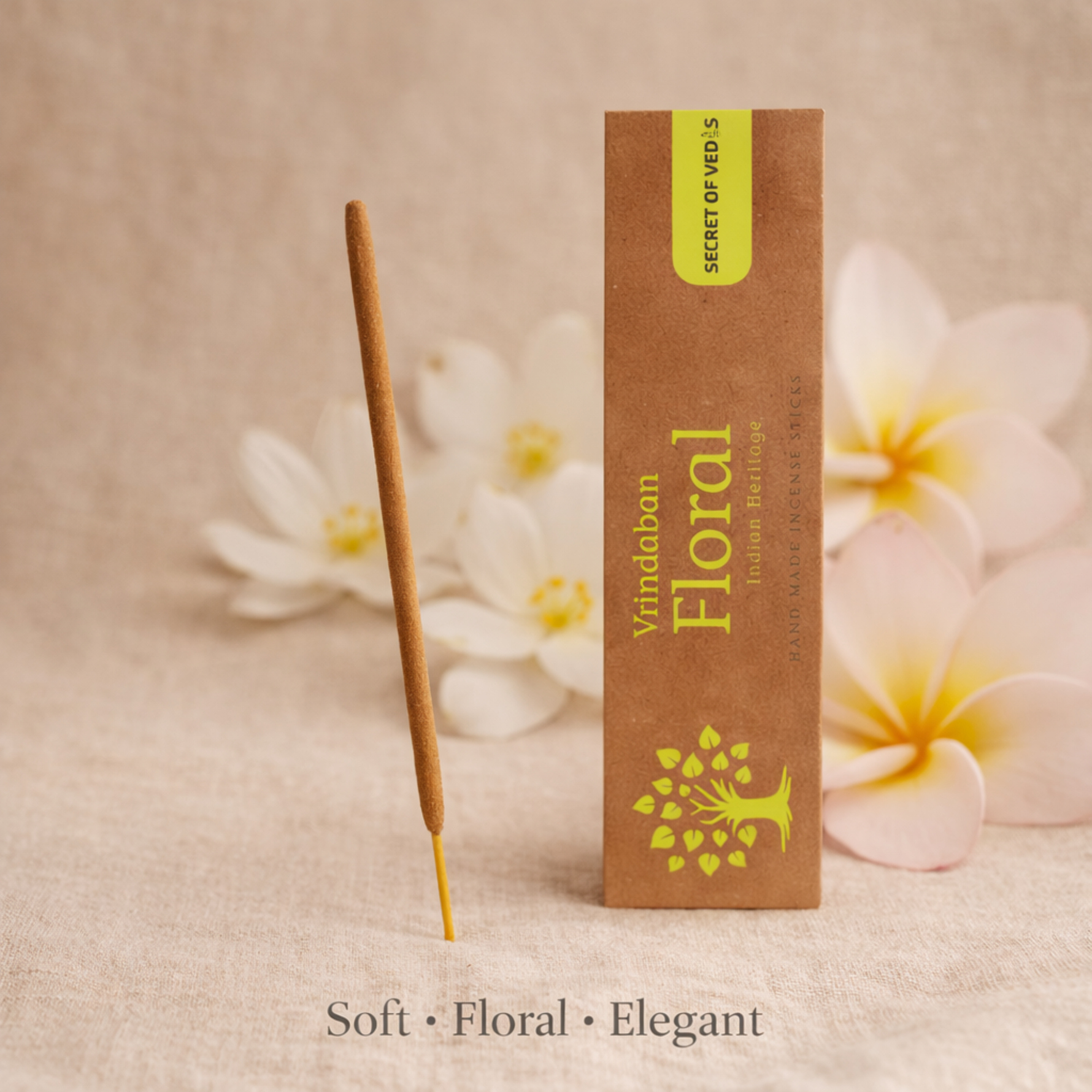 Vrindaban floral incense sticks soft floral home fragrance for a gentle and uplifting atmosphere