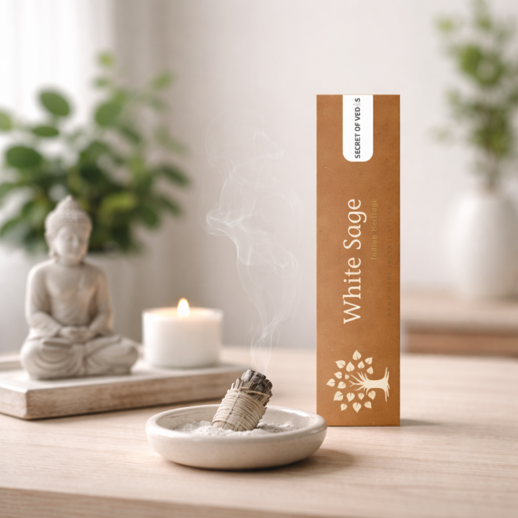 White sage incense sticks fresh earthy home fragrance for clean and refreshing atmosphere